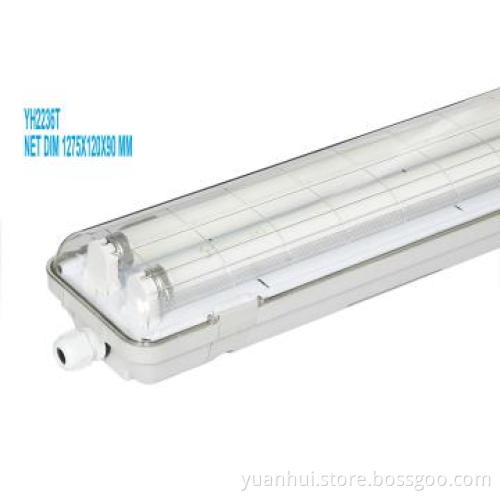 2x36w waterproof fluorescent lighting fixture